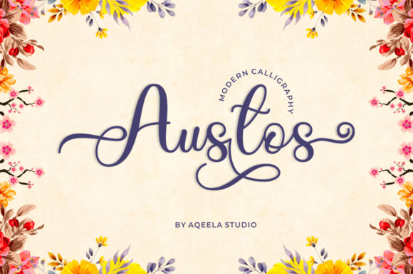 Austos: A Script Handwritten Font for Creative Crafters and Product Designers