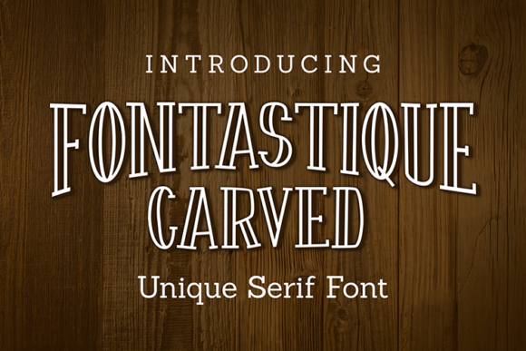 Fontastique Carved for Editorial Design and Creative Branding
