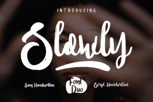Slowly Duo: A Script Handwritten Font for Creative Product Design
