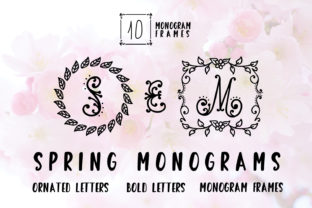 Spring Monogram: Elevating Your Brand with a Feminine, Elegant Typeface